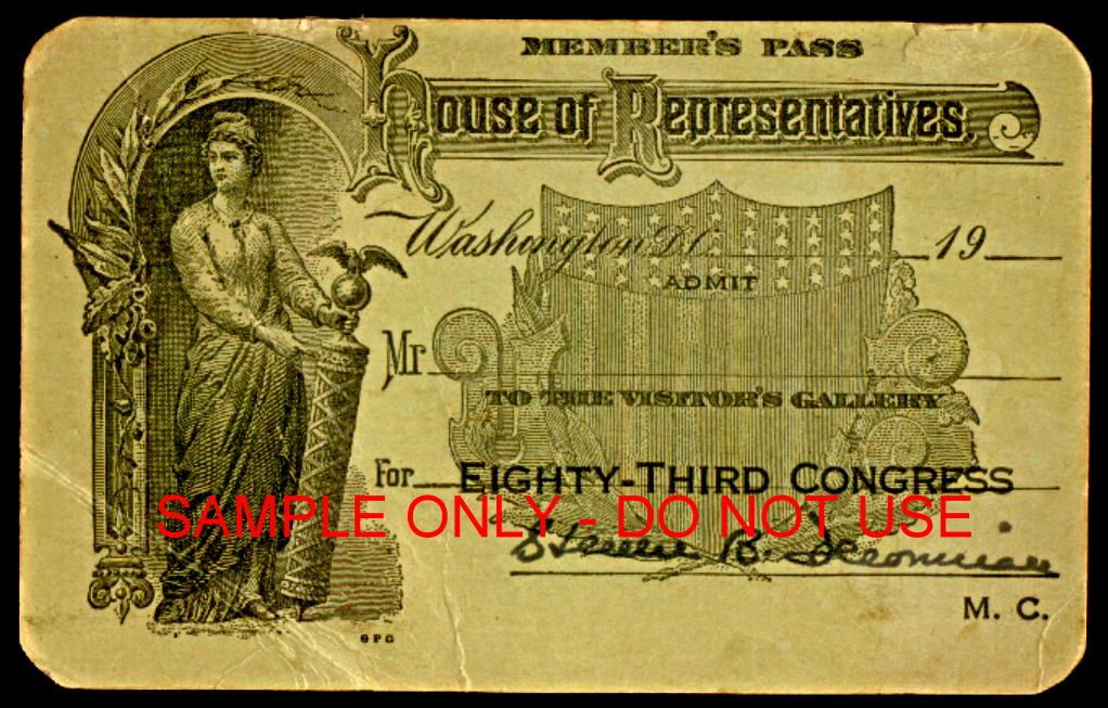 1954 Congress Pass