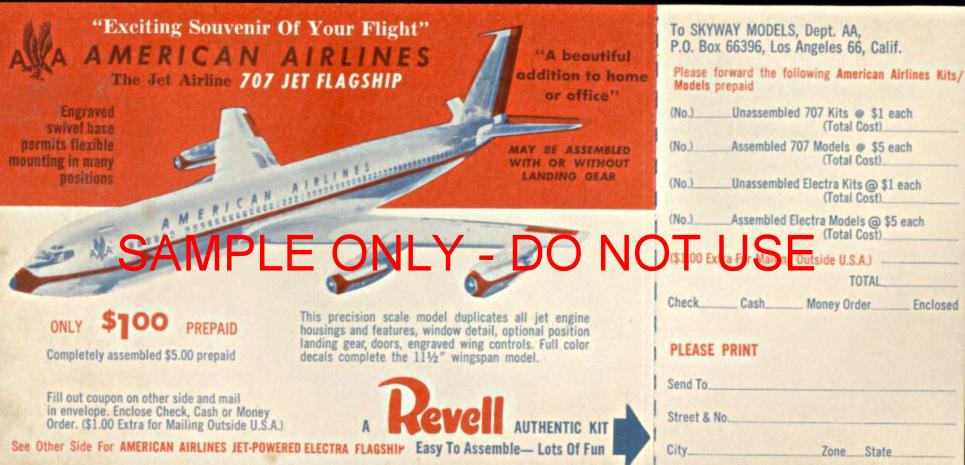 Revell Model Airplane Offer