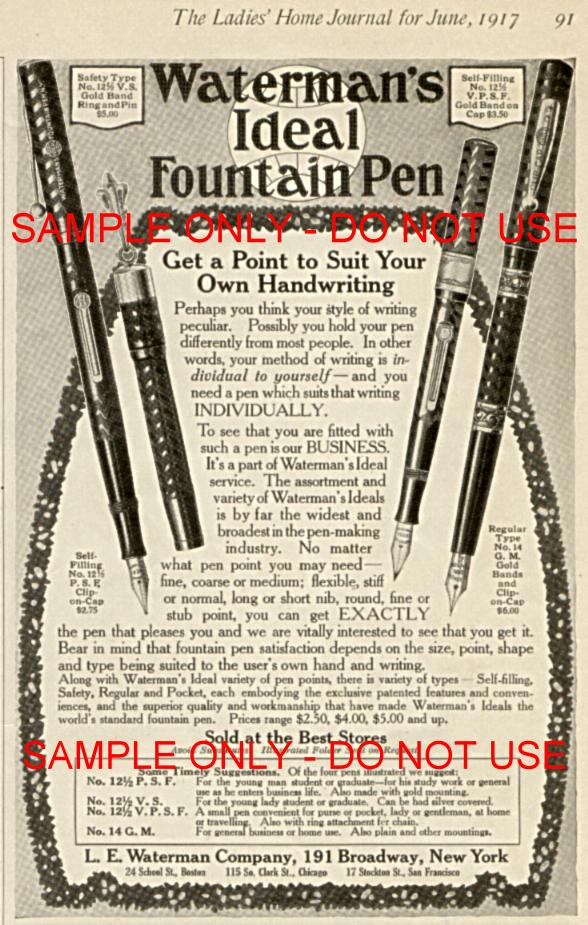 Fountain Pen ad 1917
