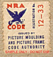 ww2 nra framing code stamp
